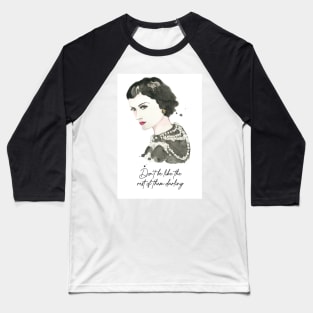 Don't Be Like The Rest of Them Darling, Coco inspired Illustration Baseball T-Shirt